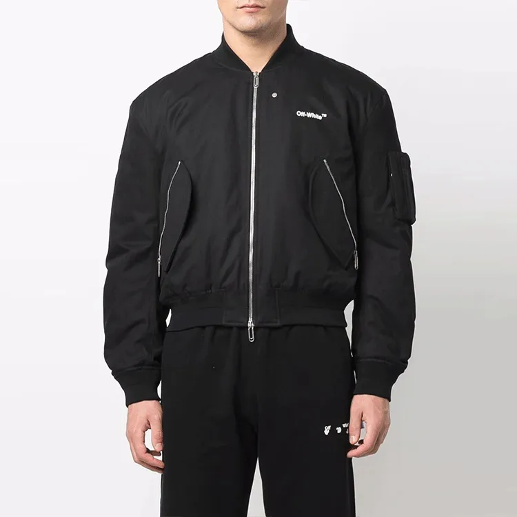 OFF WHITE Diag Stripe Bomber Jacket-3
