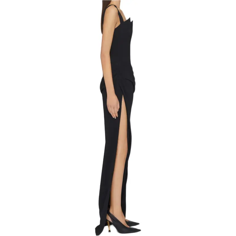 Givenchy V Neck Draped Dress-7