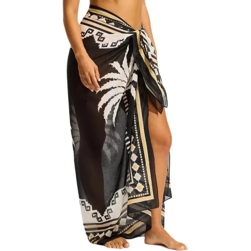 SEAFOLLY Wrap Skirt Women's Black-2