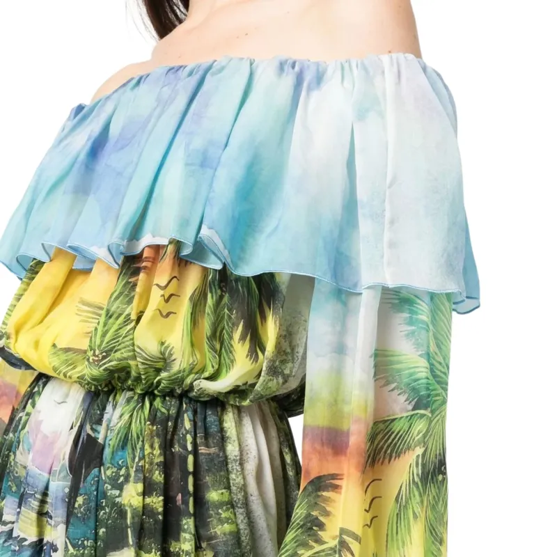 PHILIPP PLEIN Long Sleeved Dresses Women's Blue-4
