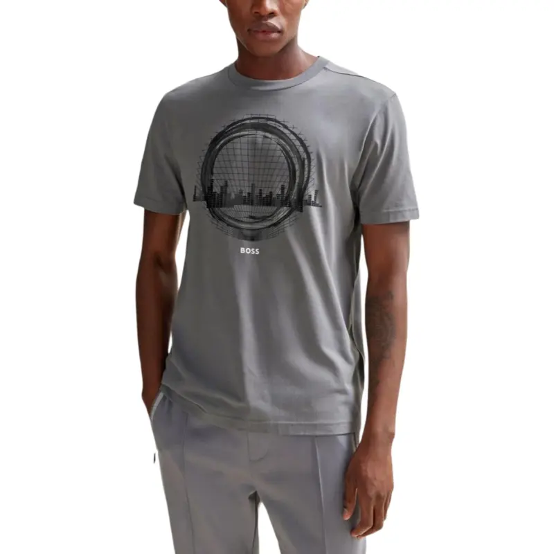 HUGO BOSS Graphic print Cotton T shirt-1