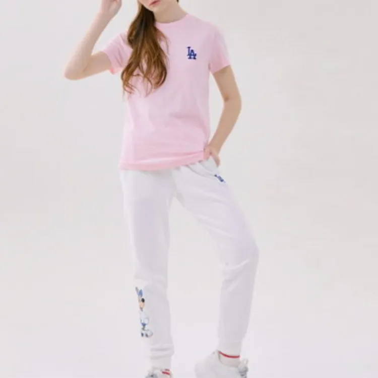 MLB x Disney Los Angeles Dodgers LA DODGERS T Shirt Unisex Pink-3
