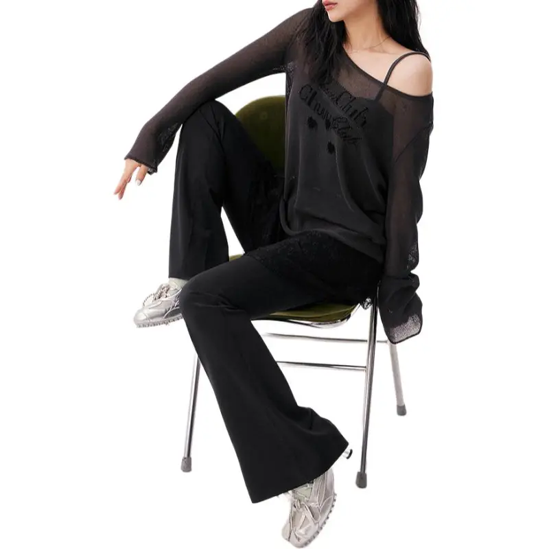 CHUU Casual Pants Women's Black-4