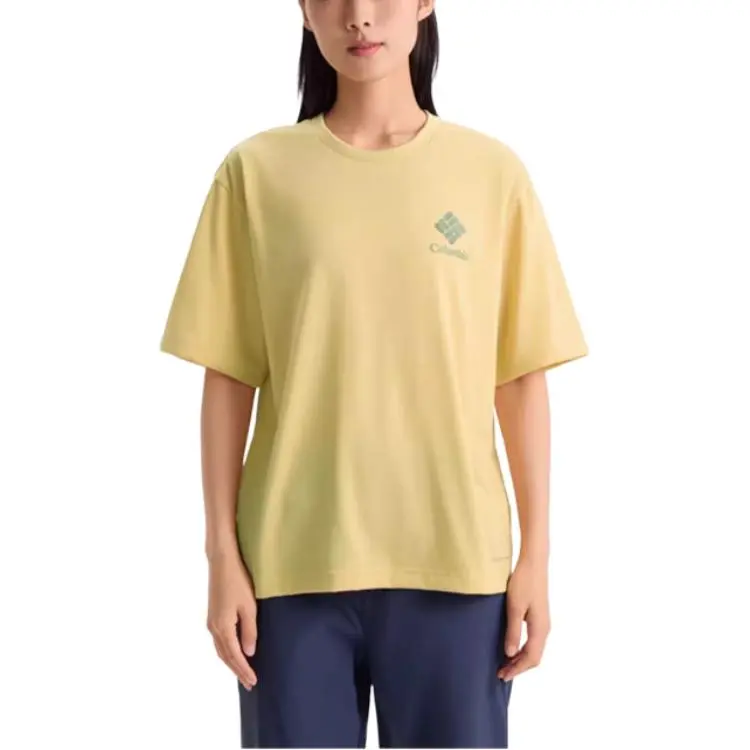 Columbia T Shirts Men 715 Yellow-1