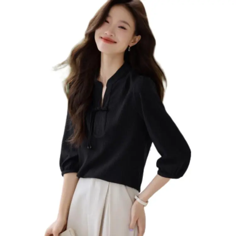 Mo Han Yi Mei Shirt Women's Black-2