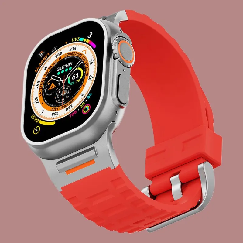NCFCK Apple Compatibility Watch Band Rubber Material-2