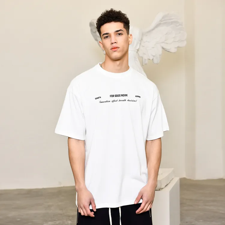 STNW Crew Neck Loose Fit Straight Short Sleeved T Shirt Unisex-7