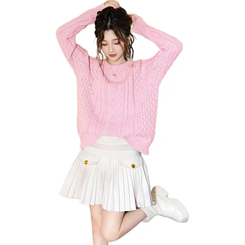 Tonlion Knitwear Women's Peach Pink-3