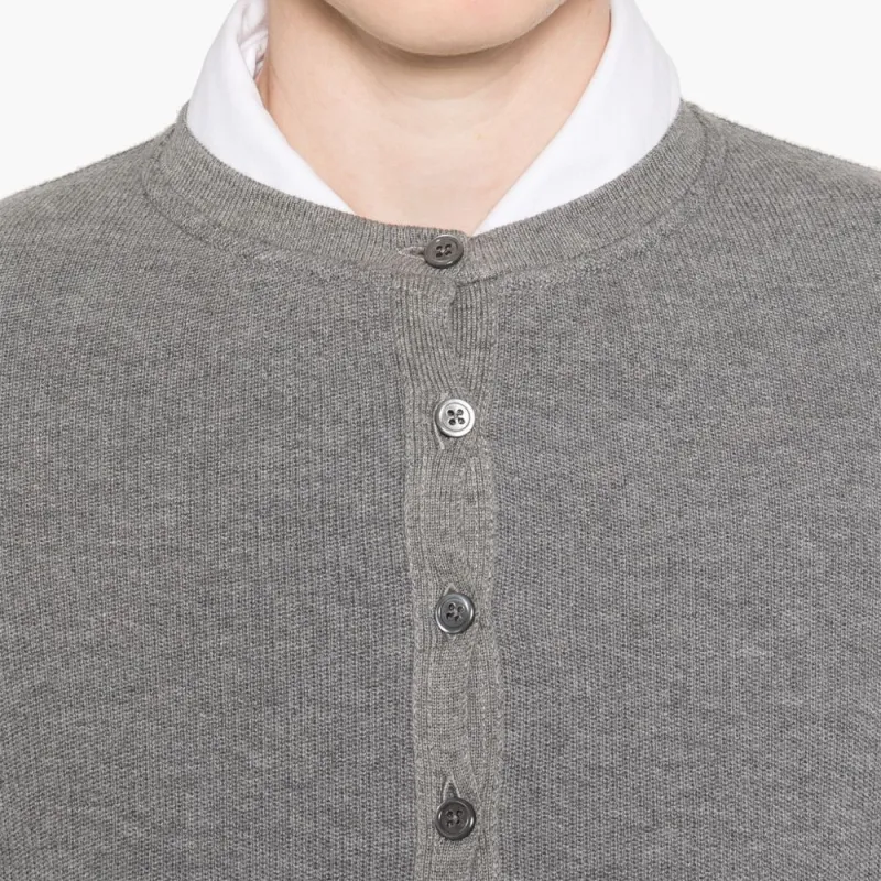 THOM BROWNE 4 Bar Cotton Cardigan-4