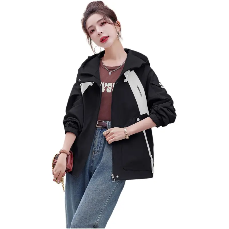 Fele.d Windbreaker Jacket Trench Coat Women's-1