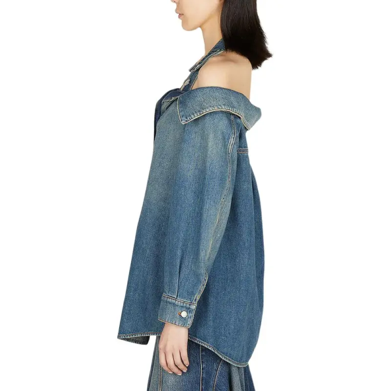 Alexander McQueen Denim Jacket Women's Blue-4