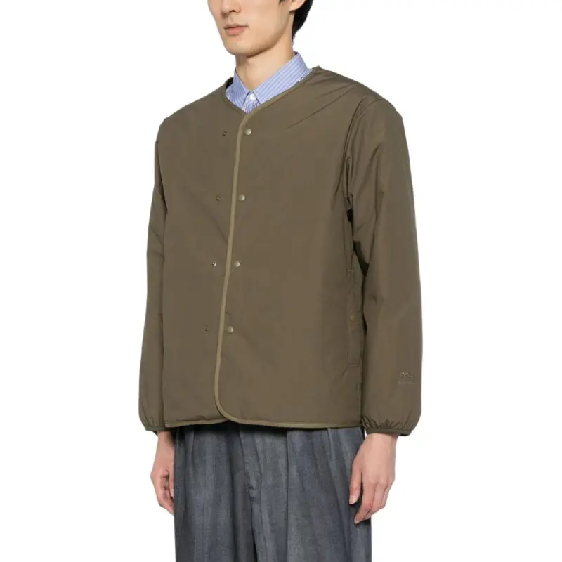 Nanamica Reversible Down Cardigan 'Khaki Beige'-2