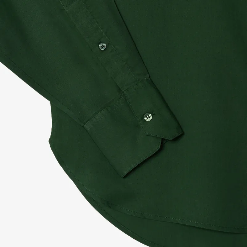 LACOSTE Logo appliqué Button up Shirt-3