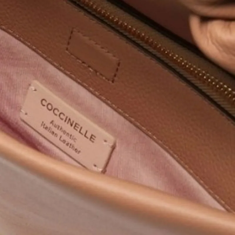 COCCINELLE Leather Handbag Medium Size Women's Brown-2