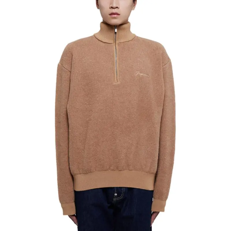 Jacquemus La Maille Berger Zip Collar Sweater-4