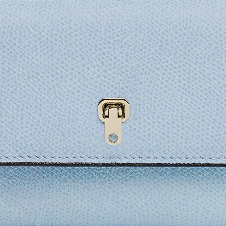 Valextra Brera Cow Leather Wallet Women's Cornflower Blue-4