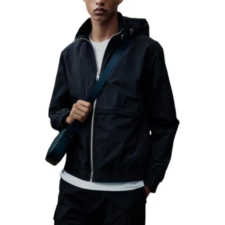 H&M Trench Coats Men Black-2