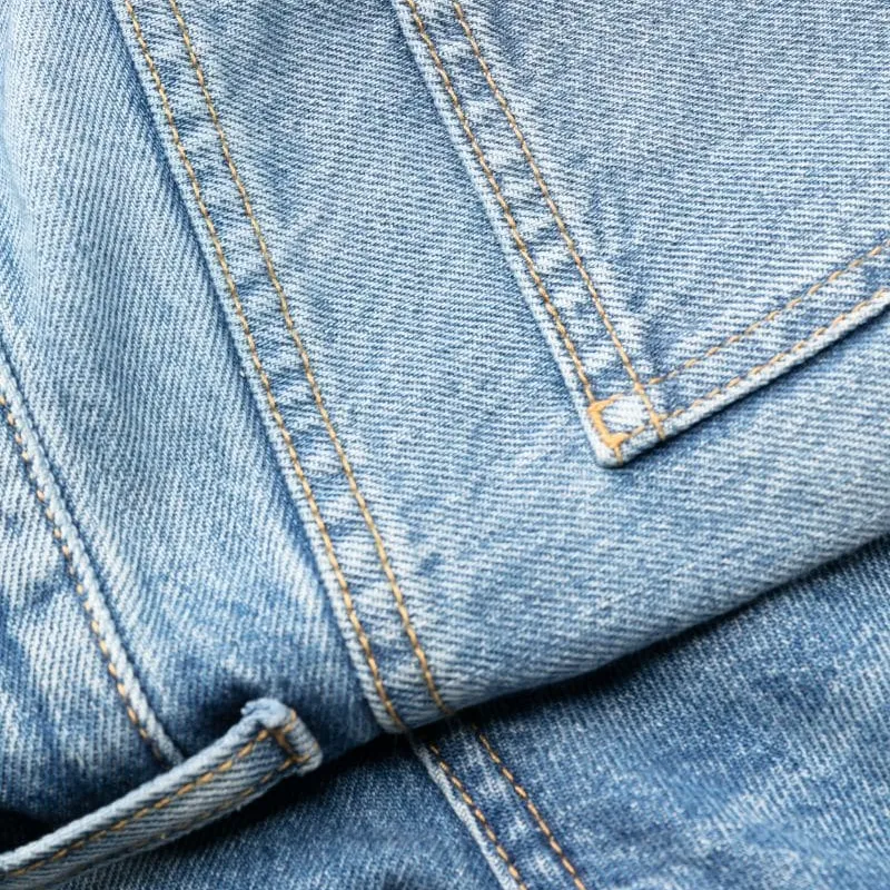 SAINT LAURENT Button Detailed Straight Leg Jeans-6