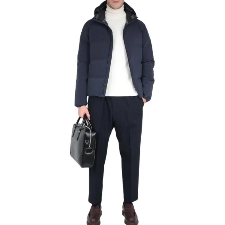 HERNO Zip Up Hooded Down Jacket-3