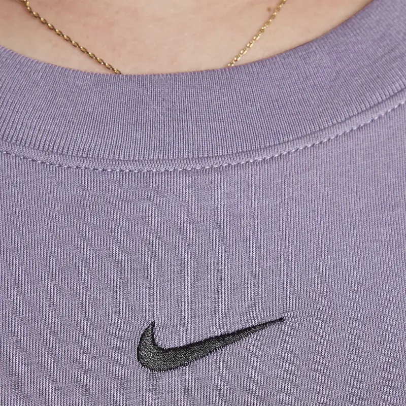 Nike Sportswear Essentials Series Short-Sleeve T-Shirt Dress Short-Sleeved Dresses Women's Purple-3