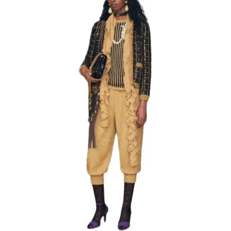 Valentino Lurex Knit Trousers-3