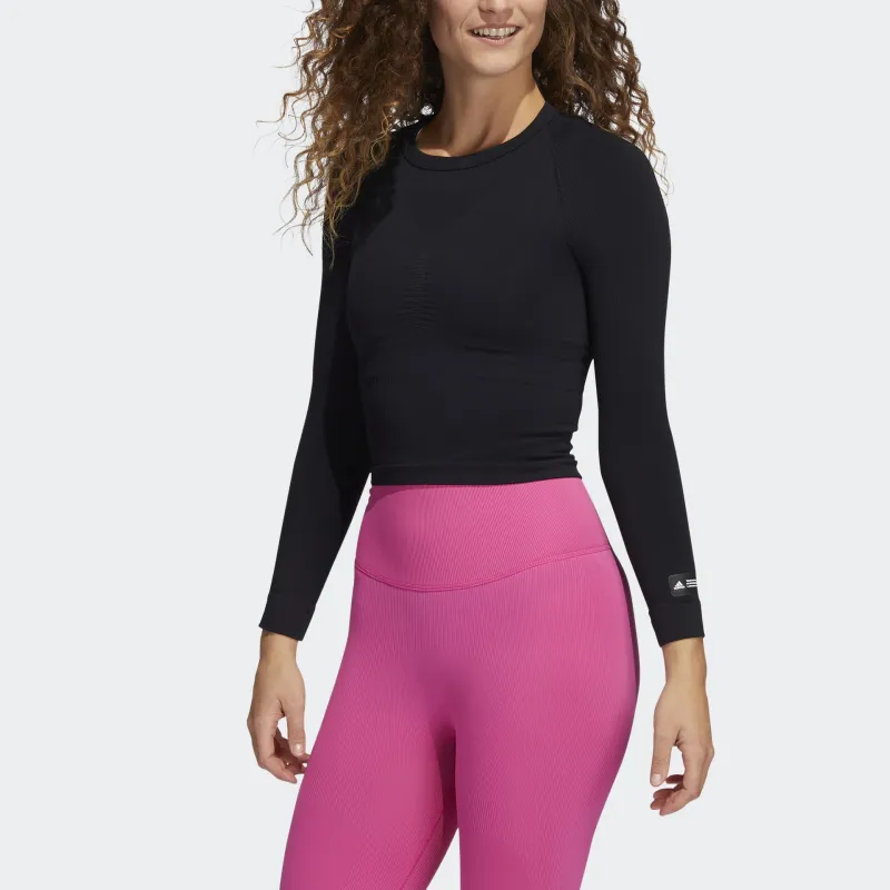 Adidas Raglan Sleeve T Shirt Women's Black-2