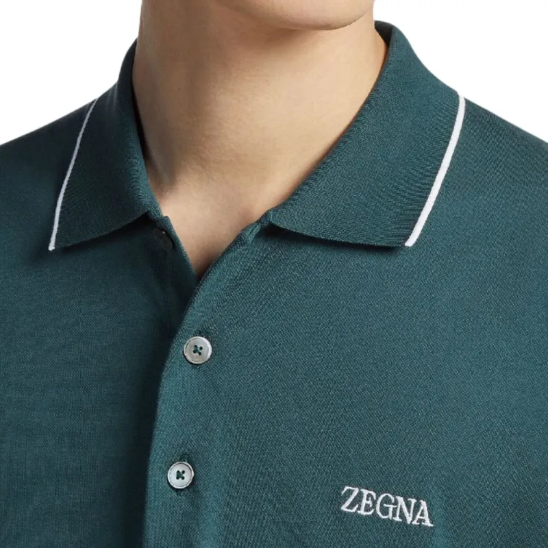 Ermenegildo Zegna Polo Shirts Men Green-3