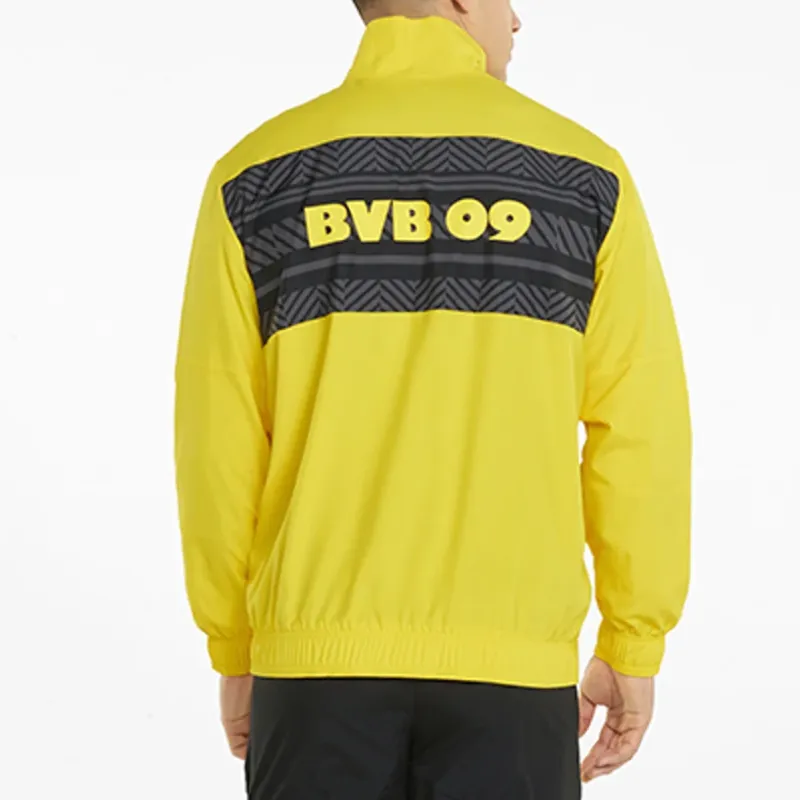 PUMA BVB Soccer Jackets Men Yellow-3