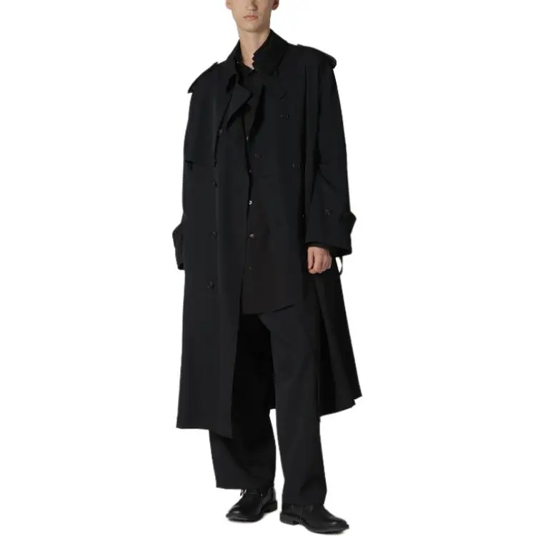 Yohji Yamamoto Y's For Men FW24 Trench Coat Men's Black-2