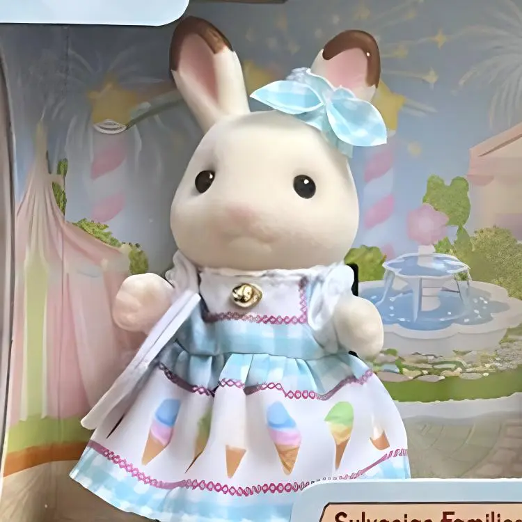 Sylvanian Families Ice Cream Chocolate Rabbit Combination Dolls Plush Doll Small Size Tall-2