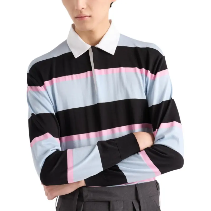 PRADA Striped Polo Shirt-3