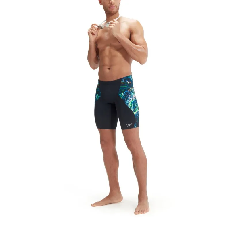 Speedo V Cut 5 Swimming Shorts Men's Black Blue-3