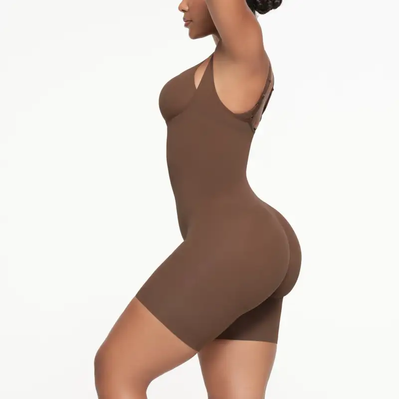 SKIMS BUTT LIFTING OPEN BUST BODYSUIT Bodysuits Women's JASPER/Green Jade-3
