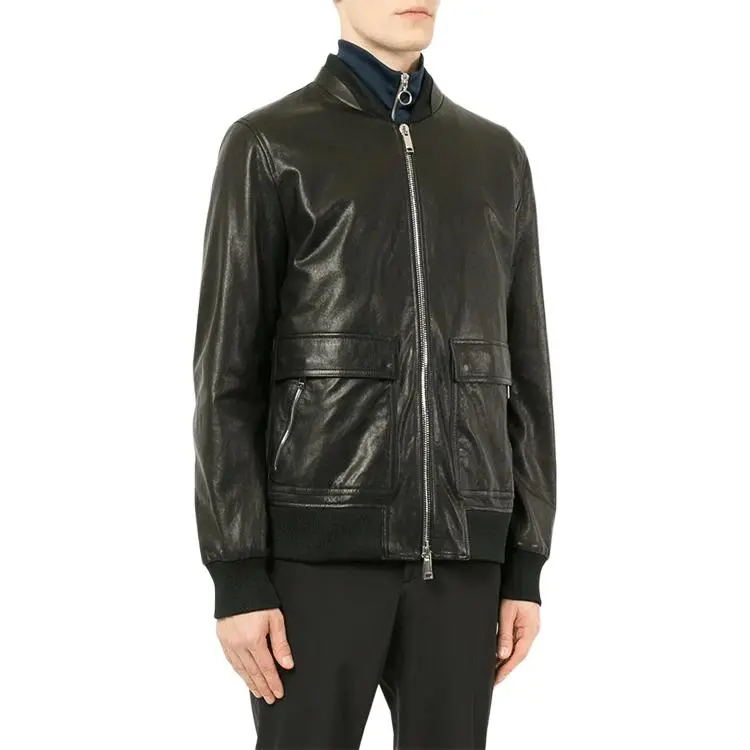 Valentino Leather Jackets Men Black-1