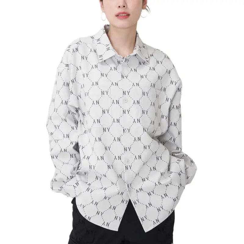 MLB Monogram New York Yankees Shirt Unisex Ivory-3