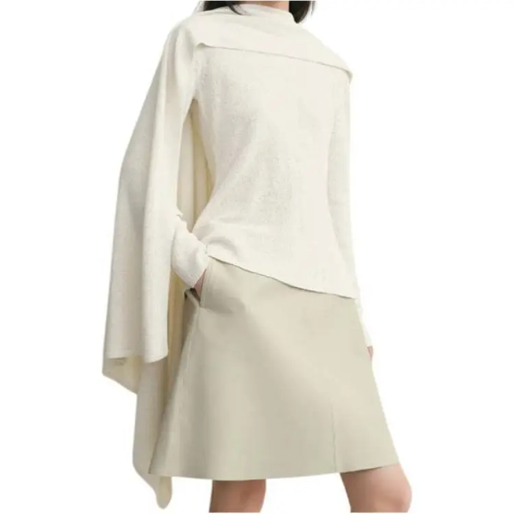 TOTEME Bouclé Cape Sweater-3