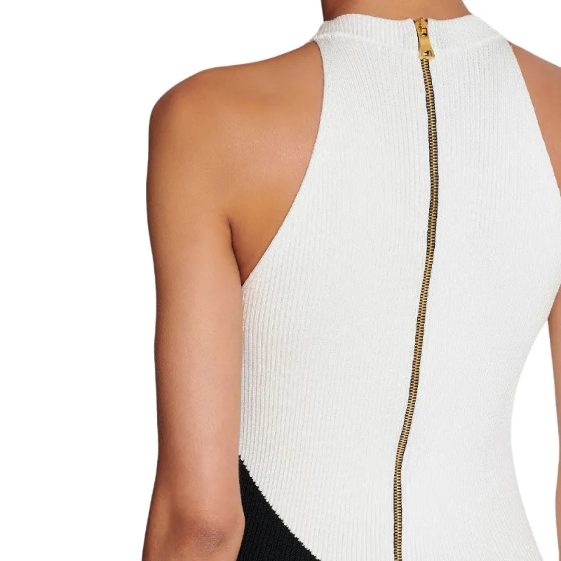 BALMAIN Love Letter Jacquard Long Knit Dress-5