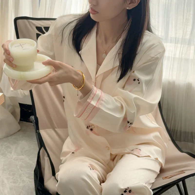 WANANNI Pajama Set Women's Shopping Bag Apricot-6