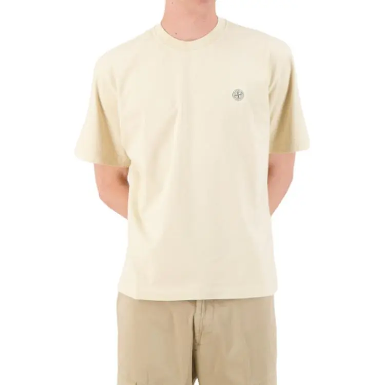 STONE ISLAND Logo Patch Short Sleeved T Shirt-3