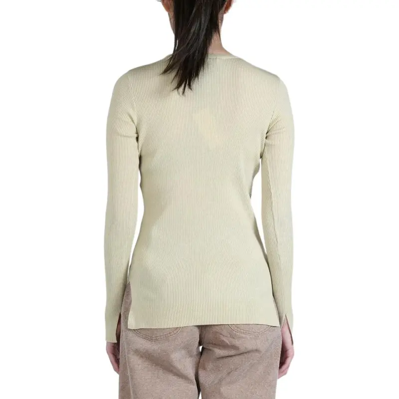 Auralee Super Fine Wool High Gauge Rib Sweater 'Light Beige'-1
