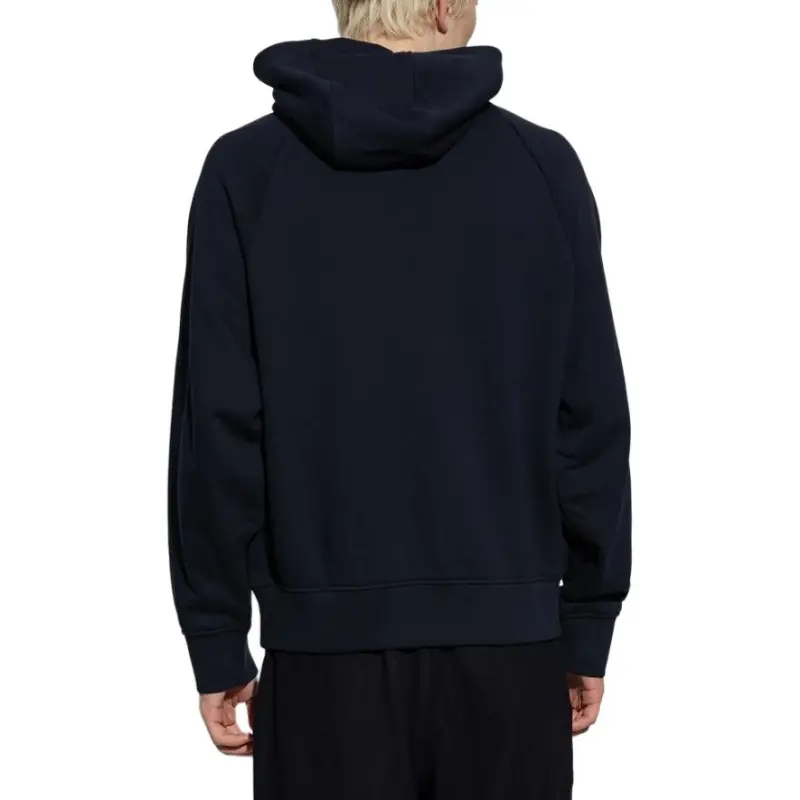 EMPORIO ARMANI Logo Embroidered Drawstring Hoodie-3