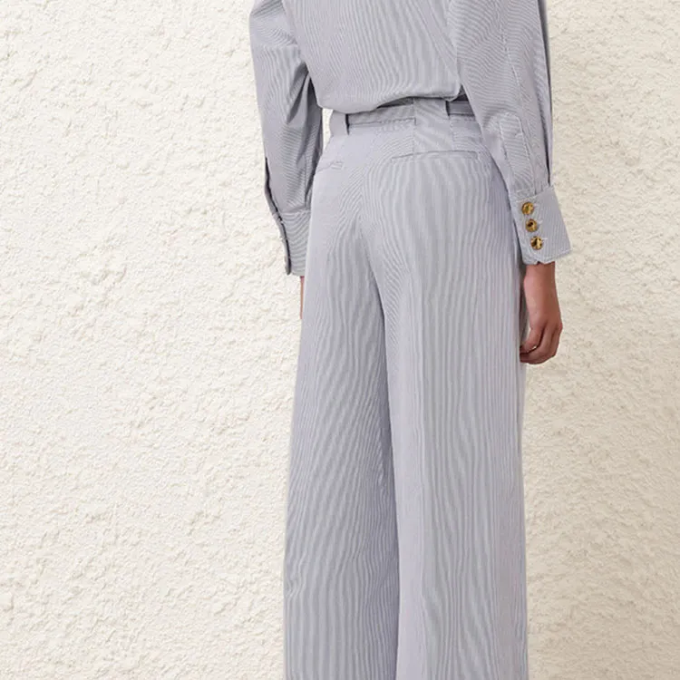 Zimmermann SS24 Casual Pants Women's Light Purple-5