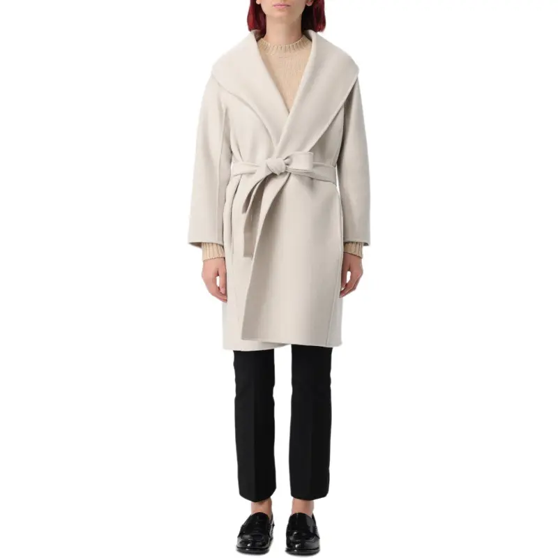 'S MAX MARA Belted Long Sleeved Coat-3