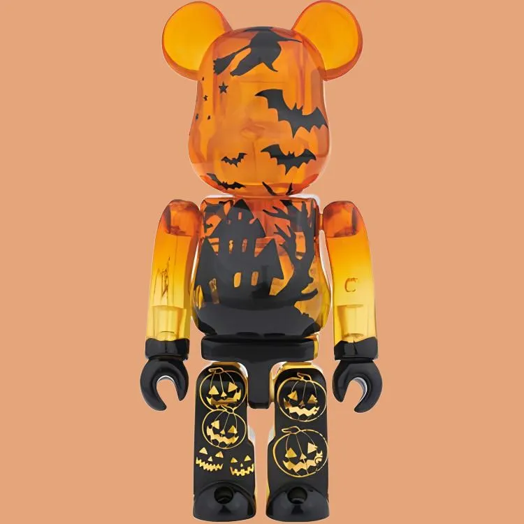 BE@RBRICK HALLOWEEN 2014 Halloween Transparent Orange Hang Tag Box 100%-4