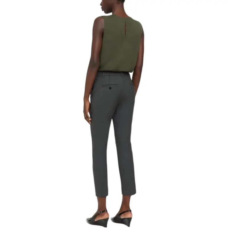 THEORY Casual Pants Women's Gray Green-2