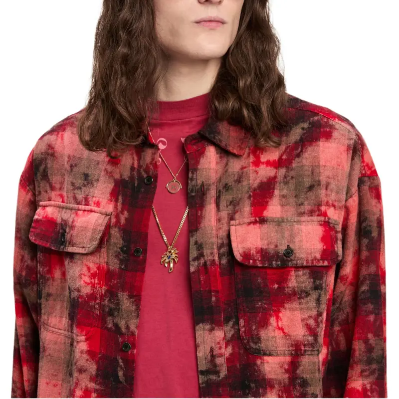 PALM ANGELS Checked Long Sleeved Shirt-4