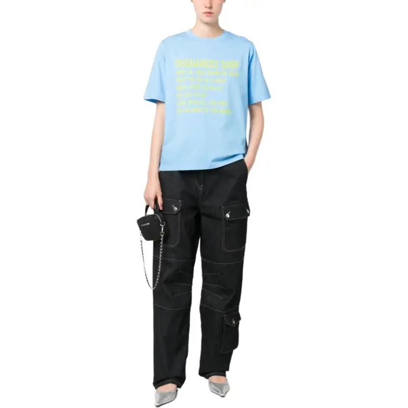 DSQUARED2 Logo print Detail T shirt-1