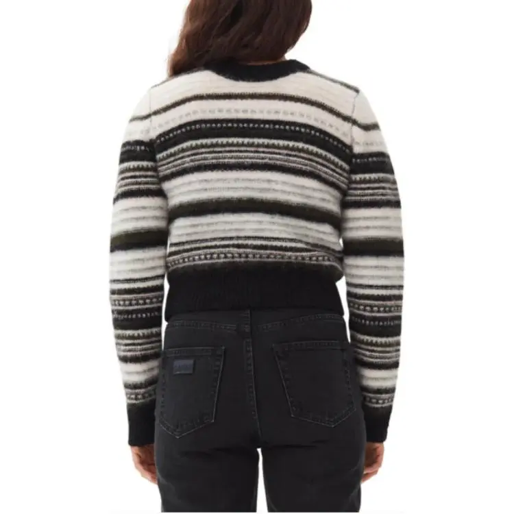 GANNI Striped Knit Jumper-4