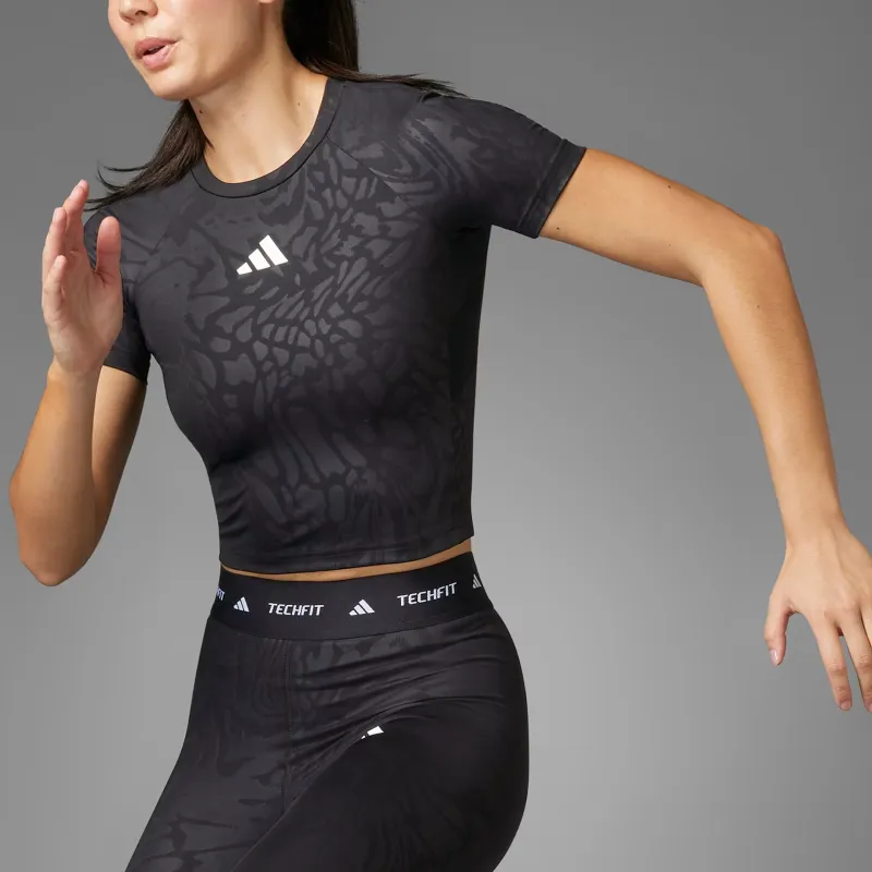 Adidas Free Shipping With AdiClub Techfit Printed Tee-1