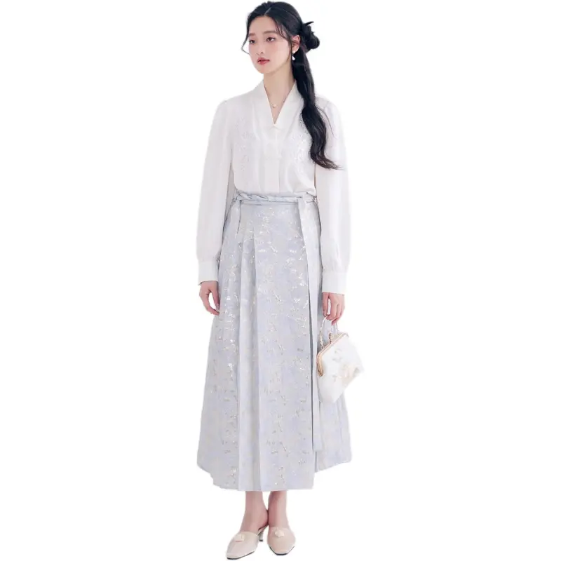 DEAR DEER PUFF Shirt Women's Chinese Style Embroidery-1